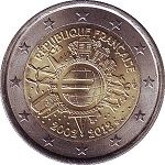 2012 - 10 anni dell'euro versione francese