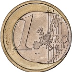1 euro con nucleo deformato