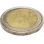 2 euro con errore sul bordo