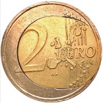 2 euro con nucleo decentrato