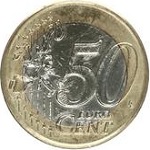 50 centesimi su tondello da 1 euro