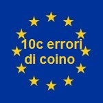 Moneta da 10 centesimi con errore di conio