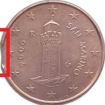 1 centesimo con bordo tagliato