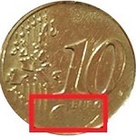 10 centesimi con conio debole
