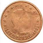 5 centesimi con conio otturato